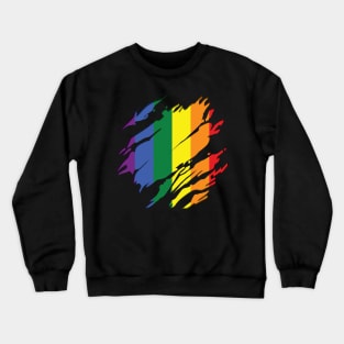 Rainbow Flag Scratch Crewneck Sweatshirt